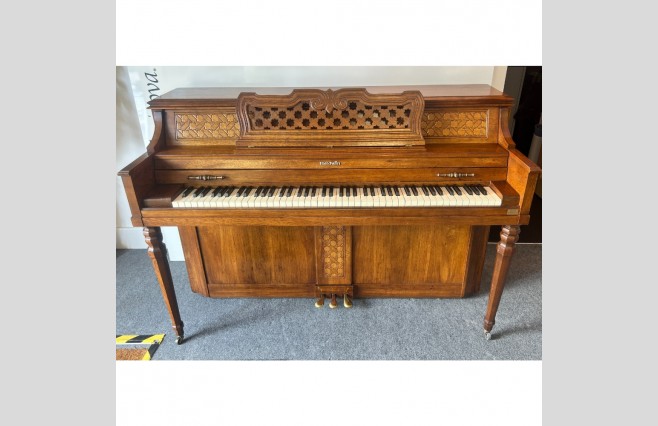 Baldwin Satin Mahogany Console Upright Piano, Used - All Inclusive Premium Package (SN:11103) - Image 1